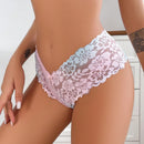 Bragas de triangulo de encaje en degradado sexy para mujer, lenceria elegante