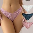 3 piezas/set de bragas de encaje de moda para senoras