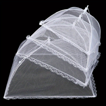 1pc de Mallas de Alimentos para exteriores, Tenda Plegable de Plato de Servicio, Malla de Red de Paraguas para la Protección de Platos para Picnic y Cocina