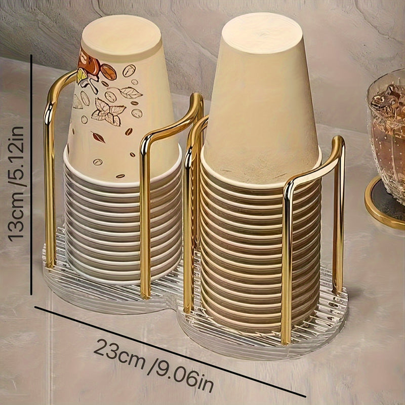 Portavasos Desechable de Acrílico de Lujo Ligero, Organizador de Tazas de Café Adecuado para Hogares, Cafeterías y Hoteles, Elección Ideal para Almacenar Vasos de Papel Ordenadamente
