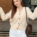 Dazy cardigan informal de mujer con decoracion de lazos, otono
