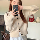Dazy cardigan informal de mujer con decoracion de lazos, otono