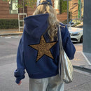 Ezwear sudadera holgada con grafico impreso "cute but psycho" de estilo minimalista casual, apta para otono e invierno