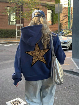 Ezwear sudadera holgada con grafico impreso "cute but psycho" de estilo minimalista casual, apta para otono e invierno