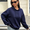 Ezwear sudadera holgada con grafico impreso "cute but psycho" de estilo minimalista casual, apta para otono e invierno
