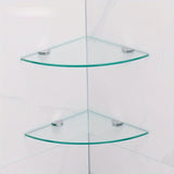 2 pzas Estantes Esquineros Triangulares sin Marco de Vidrio para Colgar en la Pared para Baño, Ducha, Aseo - Estante Flotante Montado en la Pared para Varios Tipos de Habitaciones