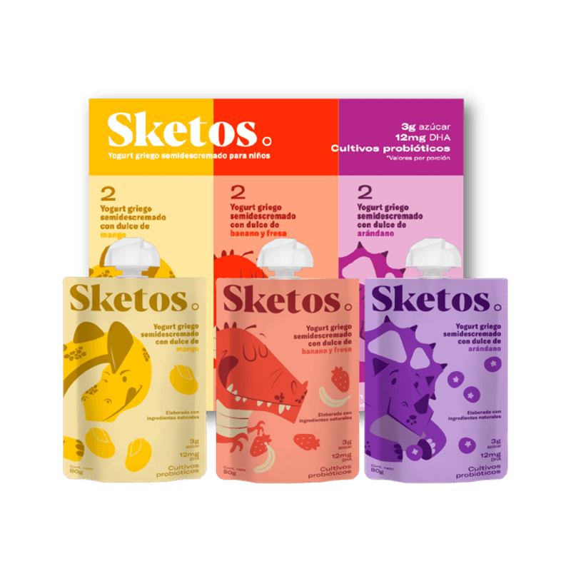 YOGURT GRIEGO SKETOS 6U 480G PACK KIDS