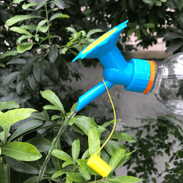 Juego de 5 regaderas de plástico ajustables con doble rociador, ideal para plantas de interior y exterior, herramientas de riego para jardín, riego de plantas, boquilla ajustable, plástico duradero