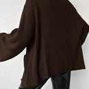 Cardigan de manga larga con botones y cuello para mujer, de estilo minimalista