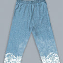 Ezwear pantalones capri casuales con efecto de mezclilla y estampado floral por encima de la rodilla para mujeres