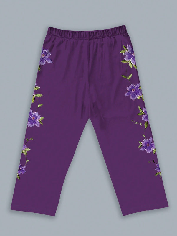 Ezwear pantalones capri casuales con estampado floral para mujer