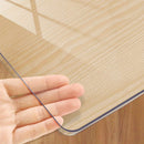 Protector de Mesa de Vinilo Transparente Premium de 1 Pieza - Espesor de 1.5mm, Cubierta para Mesas de Comedor, Mesas de Café y Escritorios