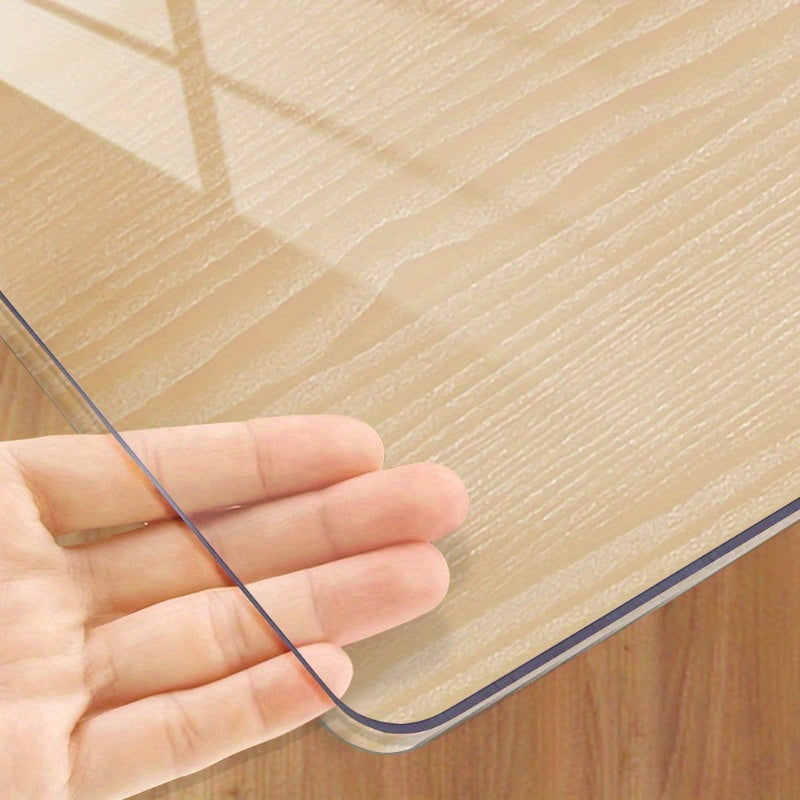 Protector de Mesa de Vinilo Transparente Premium de 1 Pieza - Espesor de 1.5mm, Cubierta para Mesas de Comedor, Mesas de Café y Escritorios