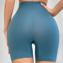 Pantalones cortos de seguridad casuales de unicolor de cintura alta para mujeres