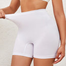 Shorts de seguridad de cintura alta de color solido para mujer