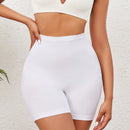 Pantalones cortos de seguridad casuales de unicolor de cintura alta para mujeres