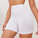 Shorts de seguridad de cintura alta de color solido para mujer