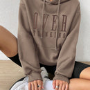 Moosta sudadera con capucha y cordon mujer, estampado "overrensando", otono