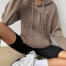 Moosta sudadera con capucha y cordon mujer, estampado "overrensando", otono