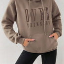 Moosta sudadera con capucha y cordon mujer, estampado "overrensando", otono