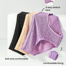 Luvlette juego de 3 piezas de bragas de lenceria sexy de cintura media, comodas y elasticas, con encaje, para mujer