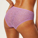 Luvlette juego de 3 piezas de bragas de lenceria sexy de cintura media, comodas y elasticas, con encaje, para mujer