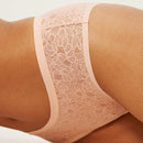 Luvlette juego de 3 piezas de bragas de lenceria sexy de cintura media, comodas y elasticas, con encaje, para mujer