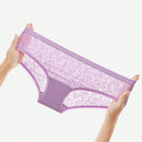 Luvlette juego de 3 piezas de bragas de lenceria sexy de cintura media, comodas y elasticas, con encaje, para mujer