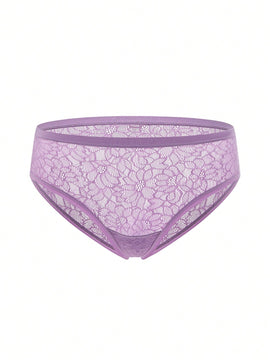 Luvlette juego de 3 piezas de bragas de lenceria sexy de cintura media, comodas y elasticas, con encaje, para mujer