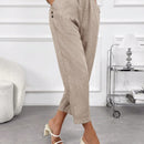 Emery rose pantalones casuales de unicolor con bolsillos y decoracion de botones, de estilo simple, para uso diario