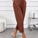 Emery rose pantalones casuales de unicolor con bolsillos y decoracion de botones, de estilo simple, para uso diario