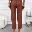 Emery rose pantalones casuales de unicolor con bolsillos y decoracion de botones, de estilo simple, para uso diario
