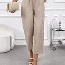 Emery rose pantalones casuales de unicolor con bolsillos y decoracion de botones, de estilo simple, para uso diario