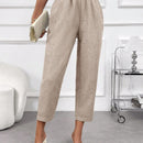 Emery rose pantalones casuales de unicolor con bolsillos y decoracion de botones, de estilo simple, para uso diario