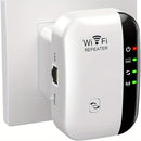 Repetidor WiFi de alta velocidad 300 Mbps, amplificador de señal inalámbrica de largo alcance, compatible con 802.11N, configuración fácil con botón WPS, enchufe estadounidense, uso en interiores y exteriores, diseño en blanco y negro, extensión de WiFi