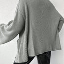 Cardigan de manga larga con botones y cuello para mujer, de estilo minimalista