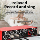 Interfaz de Grabación de 4 Canales 192kHz/24-bit con Micrófono de Grado Profesional - Ideal para Producción Musical y Grabación, Alimentado por USB, Compatible con PC, Rojo/Negro