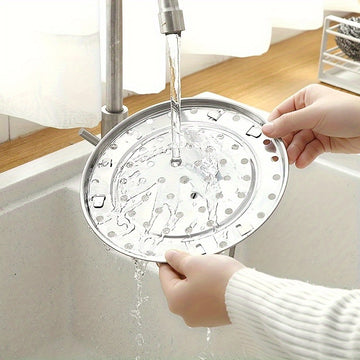 3 piezas de rejillas de acero inoxidable para vapor, insertos de vapor redondos univer, para olla de caldo, soportes de bandeja de vapor de cocina, con accesorios de rejilla de enlatado sin carga para artilugios de cocina para el hogar