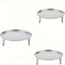 3 piezas de rejillas de acero inoxidable para vapor, insertos de vapor redondos univer, para olla de caldo, soportes de bandeja de vapor de cocina, con accesorios de rejilla de enlatado sin carga para artilugios de cocina para el hogar