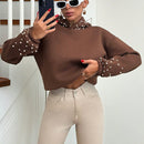 Cottnline sudadera con capucha de 100% algodon con detalles de perlas