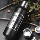 Botella de Agua para Exteriores de Gran Capacidad con Térmica, Vaso Aislado para Deportes al Aire Libre con Asa y Separación de Té y Agua