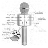Micrófono Karaoke Bluetooth Parlantes Integrados para IOS y Android RF 858