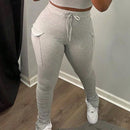 Pantalones casuales de corte slim de estilo vintage para mujer