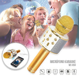 Micrófono Karaoke Bluetooth Parlantes Integrados para IOS y Android RF 858