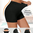 Pantalones cortos de ciclista de cintura ancha solidos, calzoncillos tipo boxer lisos y sin costuras para falda inferior, pantalones cortos con ajuste delgado