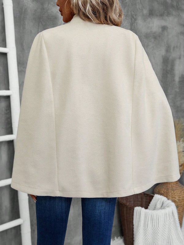Emery rose ropa de otono para mujer, abrigo de lana con estilo de capa elegante para mujer, ropa de oficina para mujer