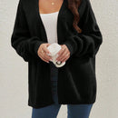 Cardigan holgado casual con abertura lateral y mangas tipo dolman, para primavera/otono