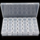 Combinación de Cajas de Plástico Transparente de 28 Compartimentos, Contenedor para Joyería y Accesorios, Utilizado para Artesanías, Cristales para Uñas, Cuentas, Almacenamiento de Semillas, Cajas de Joyería