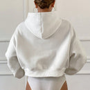 Dazy sudadera casual de cuello redondo clasica de felpa para mujer