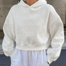 Dazy sudadera casual de cuello redondo clasica de felpa para mujer